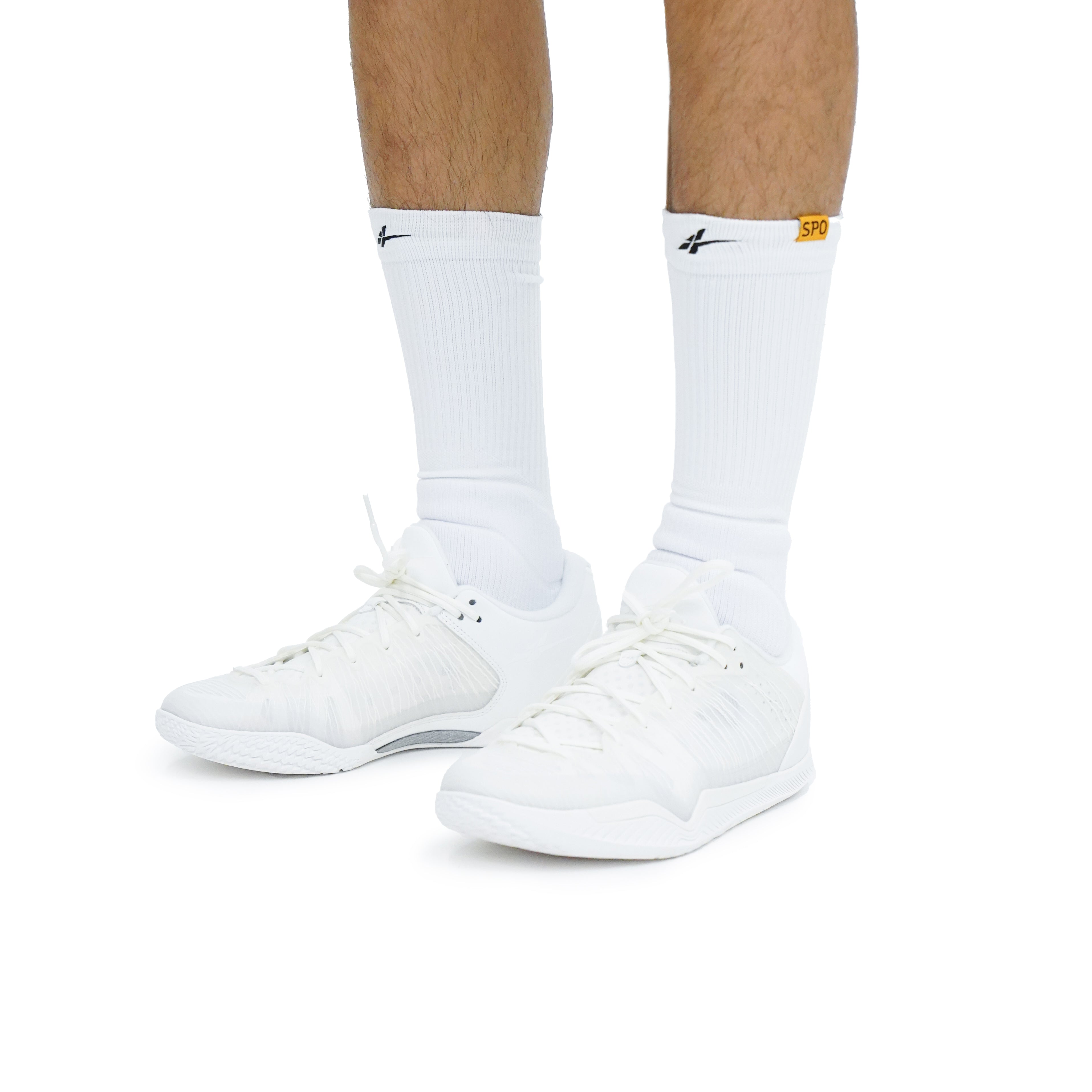 Chaussettes Hautes PRO SPO Blanches - Performance Basketball