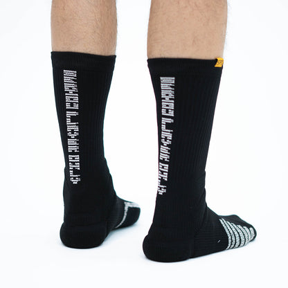 Chaussettes Hautes PRO SPO Noires - Performance Basketball