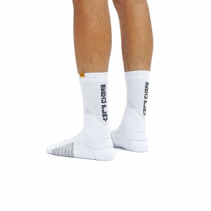 Chaussettes Mid PRO SPO Blanches - Performance Basketball