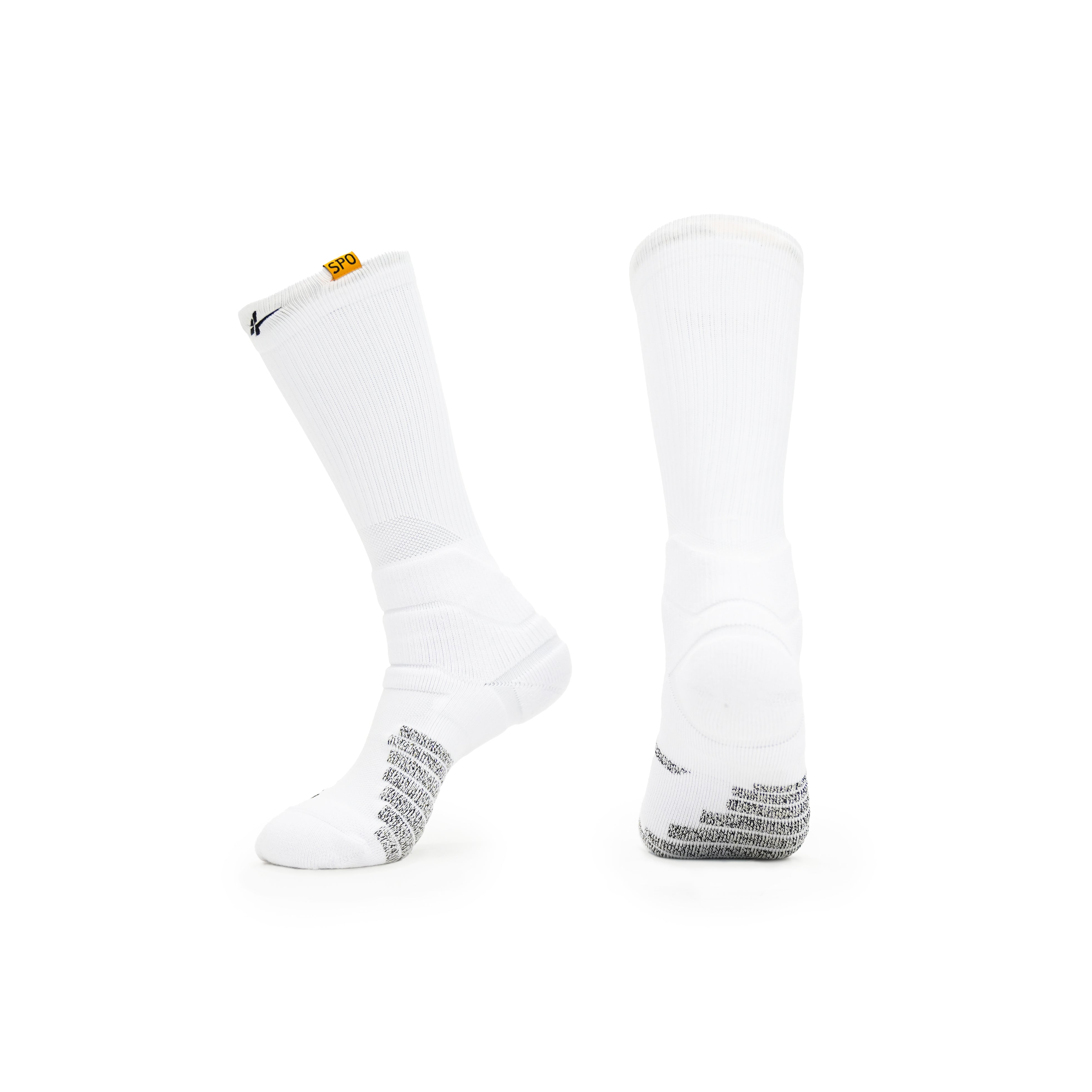 Chaussettes Hautes PRO SPO Blanches - Performance Basketball